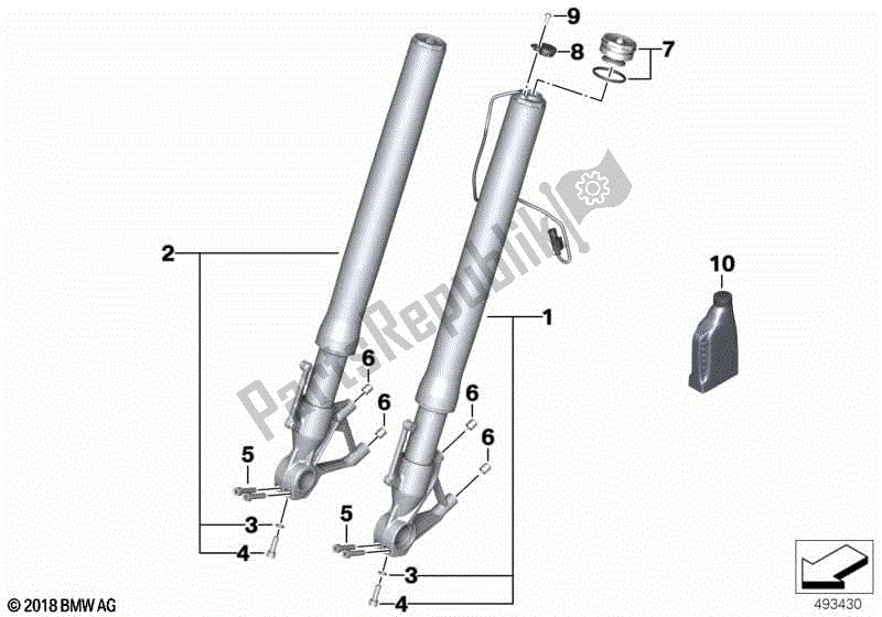 Todas las partes para Tenedor-telescopio de BMW S 1000 RR K 67 2019 - 2021