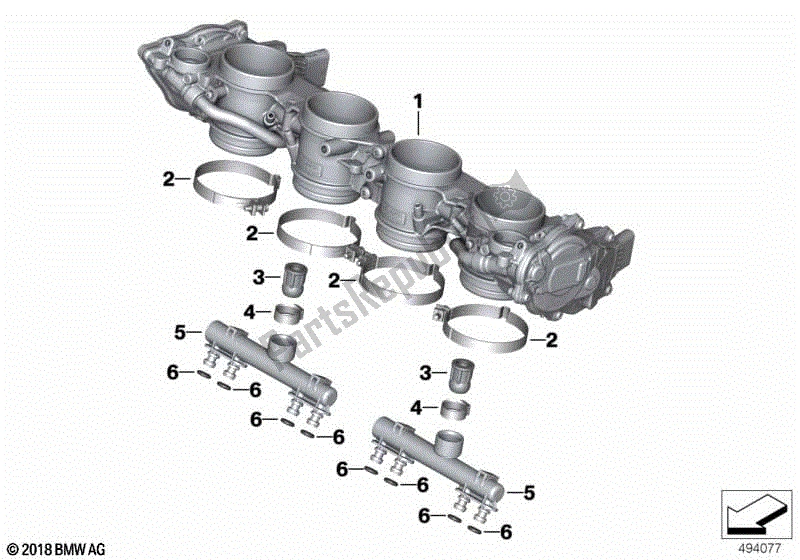 All parts for the Throttle Valve And Actuator of the BMW S 1000 RR K 67 2019 - 2021