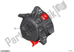 Multifunction switch, handlebar, left