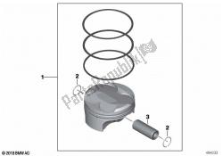 piston avec anneaux et goupille de poignet