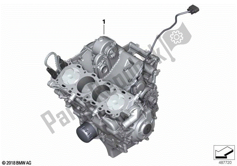 Tutte le parti per il Motore Corto / Basamento Con Pistoni del BMW S 1000 XR K 69 2020 - 2021