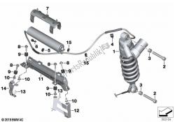 Spring strut, mounted parts