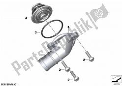 Thermostat and coolant lines