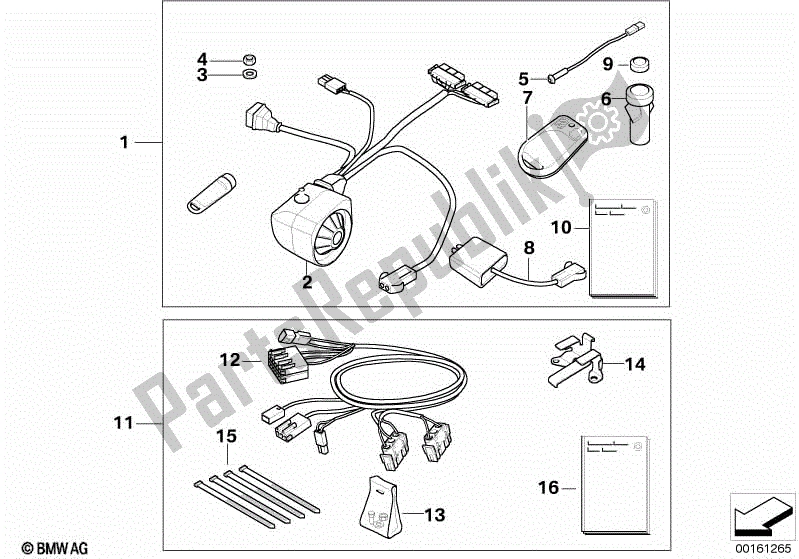 Todas las partes para Sistemas De Alarma 5. 1 de BMW Sertão R 134 2010 - 2014