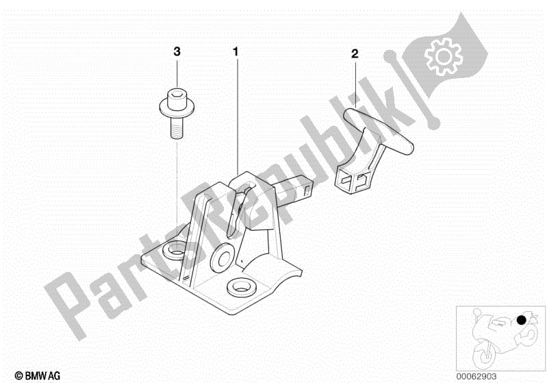 Todas las partes para Mecanismo De Bloqueo De Doble Asiento de BMW Sertão R 134 2010 - 2014