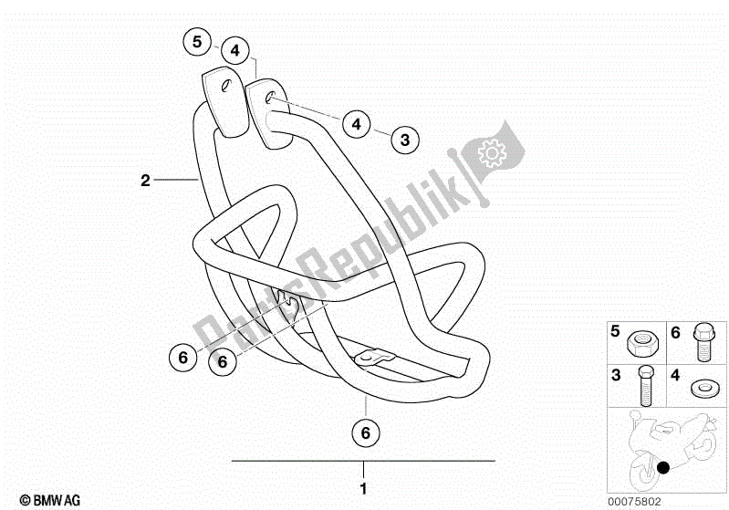 Todas las partes para Barra De Protección Del Motor de BMW Sertão R 134 2010 - 2014