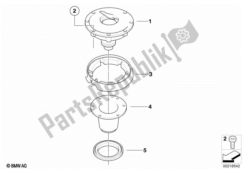 Todas las partes para Tapón Del Depósito De Combustible de BMW Sertão R 134 2010 - 2014