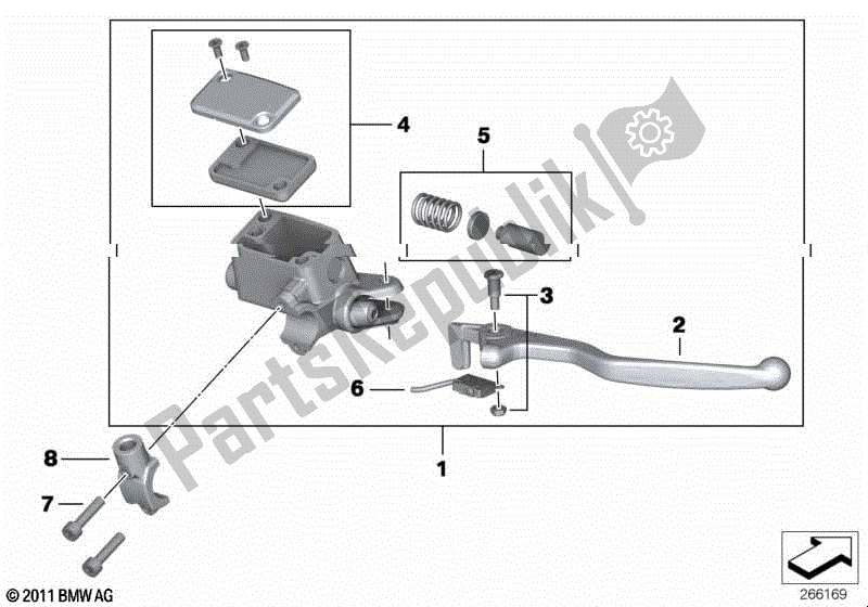 Todas las partes para Palanca De Freno De Mano de BMW Sertão R 134 2010 - 2014