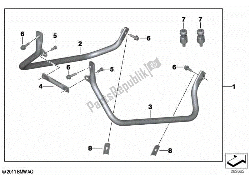 Todas las partes para Set Titular De La Caja de BMW Sertão R 134 2010 - 2014