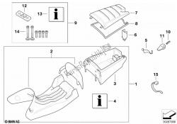 Single seat with luggage bin