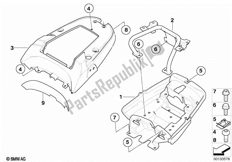 Todas las partes para Parte De La Cola de BMW Sertão R 134 2010 - 2014