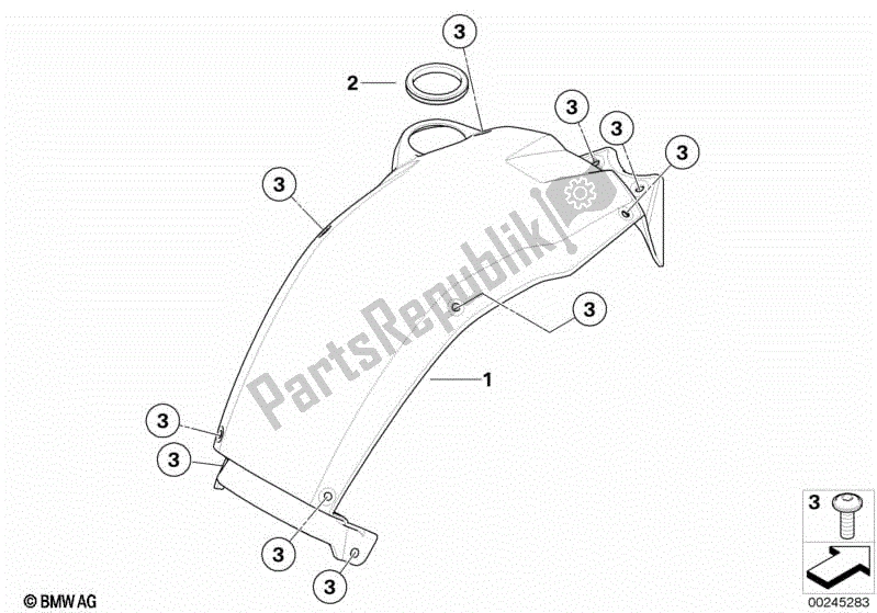 Todas las partes para Tapa Del Tanque, Centro de BMW Sertão R 134 2010 - 2014