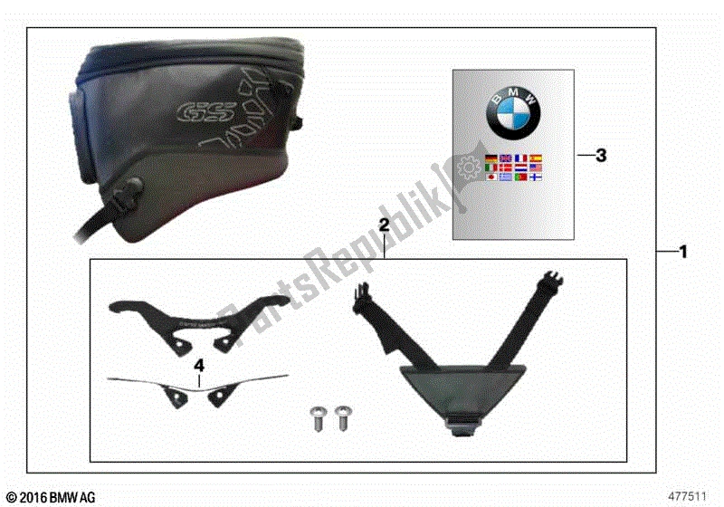 Todas las partes para Bolsa De Tirantes de BMW Sertão R 134 2010 - 2014