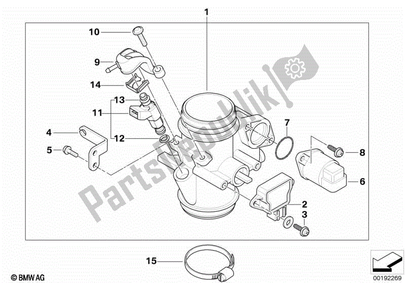 Todas las partes para Conjunto De Carcasa Del Acelerador de BMW Sertão R 134 2010 - 2014