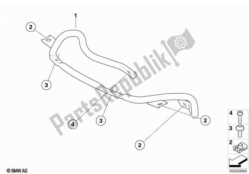 Todas las partes para Tubo Para Soporte De Tapa Embellecedor de BMW Sertão R 134 2010 - 2014