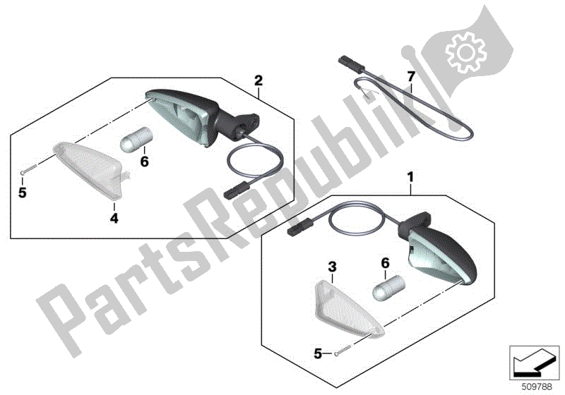 Todas las partes para Señales De Giro, Frente de BMW Sertão R 134 2010 - 2014