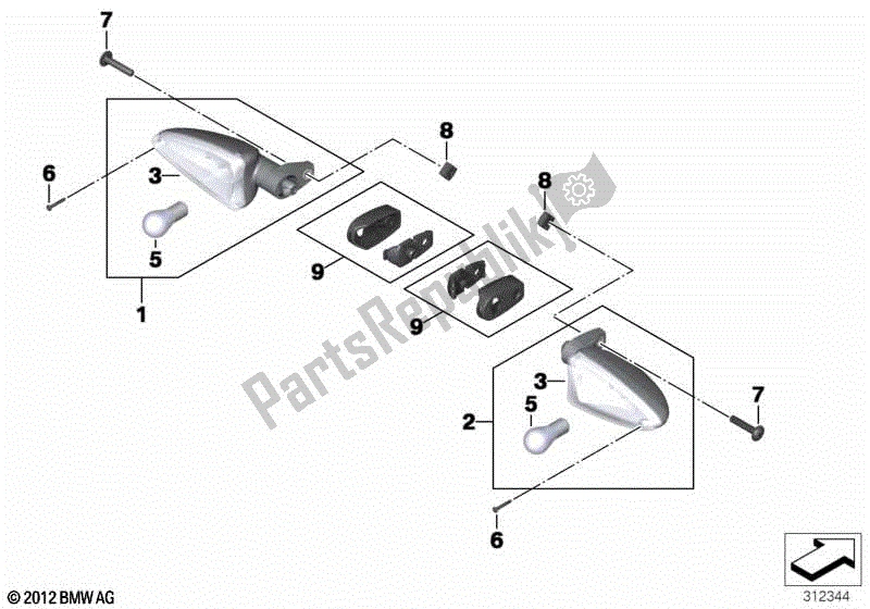 Todas las partes para Intermitentes, Traseros de BMW Sertão R 134 2010 - 2014