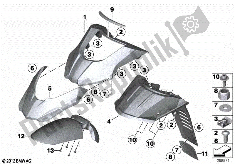 Todas las partes para Cubierta De Rueda, Delantera de BMW Sertão R 134 2010 - 2014