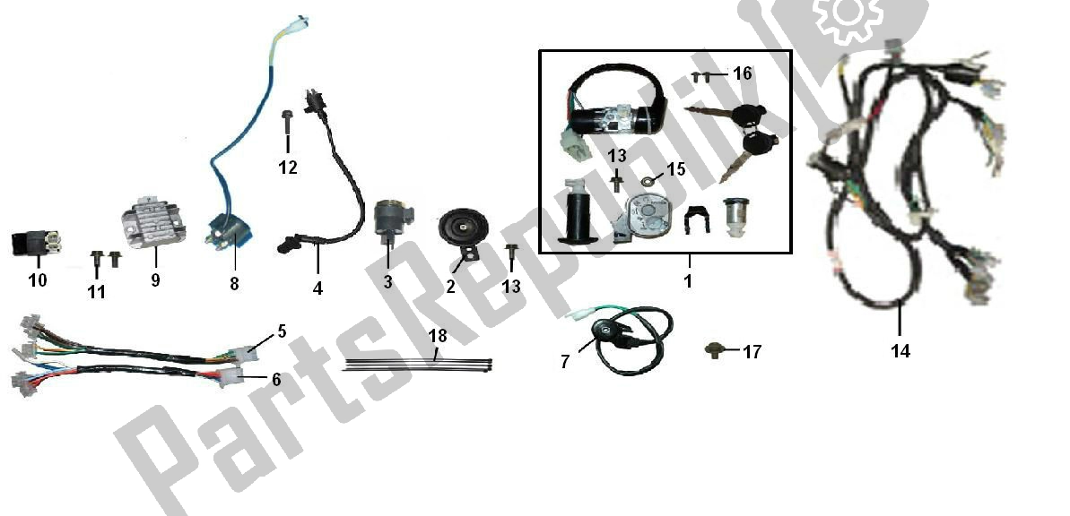 Alle onderdelen voor de Electrische Delen van de BTC Riva 50 2000 - 2010