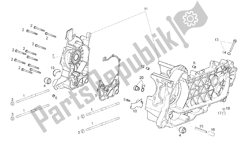 All parts for the Carters of the Derbi Rambla 125 CC 250 E3 2007