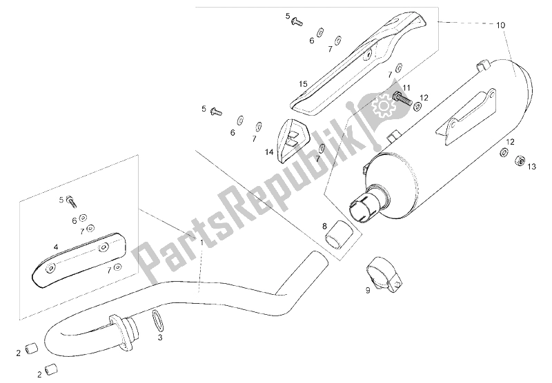Todas las partes para Unidad De Escape de Derbi Terra E3 125 2007