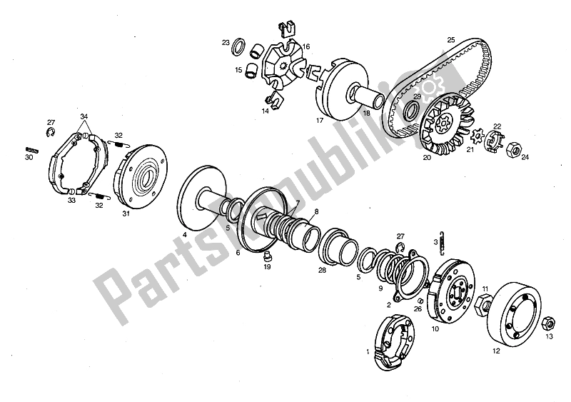 Todas las partes para Variador de Derbi Variant Start Sport 50 1999