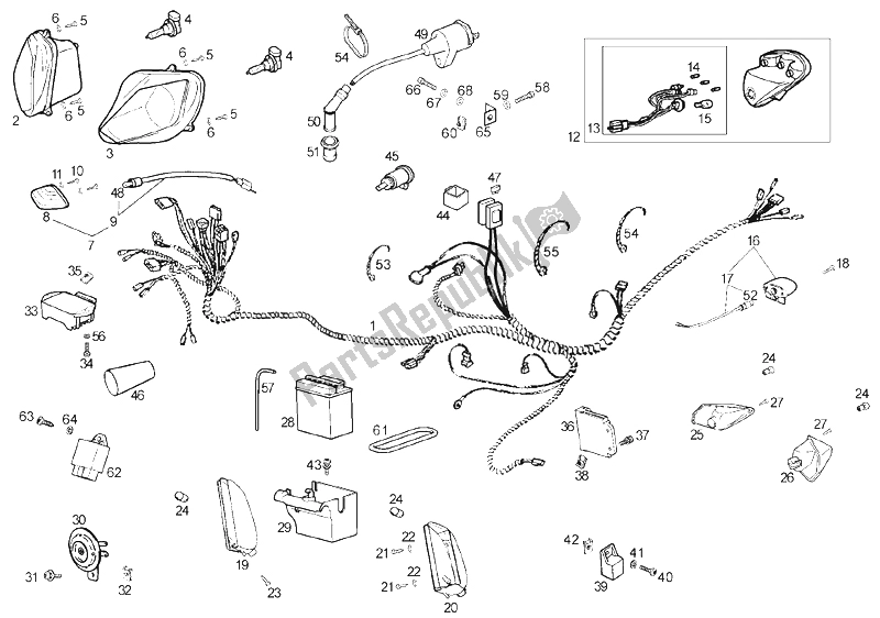 Todas las partes para Sistema Eléctrico de Derbi GP1 LOW Seat 125 CC E3 2 VER 2007