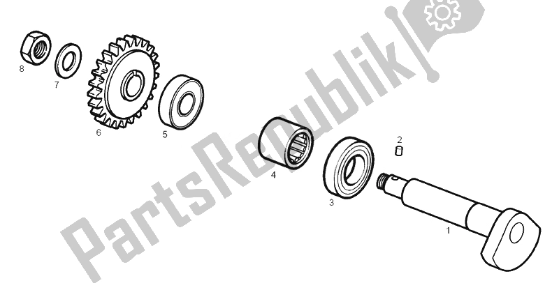 All parts for the Counterweight of the Derbi GPR 50 R E2 Replica 2 VER 2008