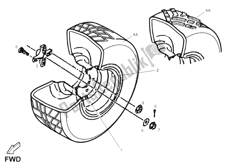 Toutes les pièces pour le Roue Arrière du Derbi DXR 250 CC 2005