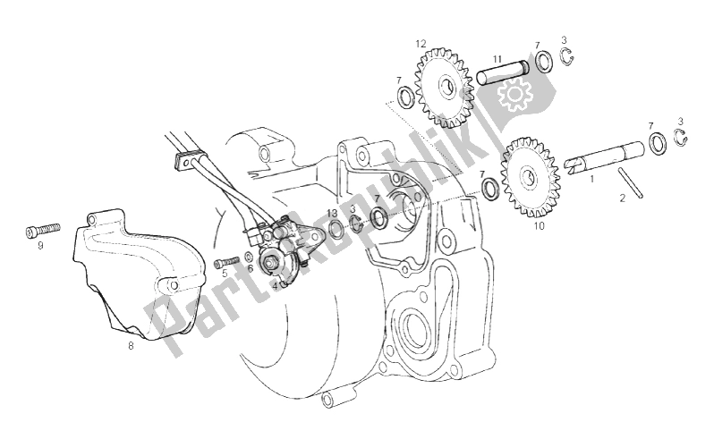 All parts for the Oil Pump of the Derbi Senda SM DRD X Treme 50 2T E2 Limited Edition 2014