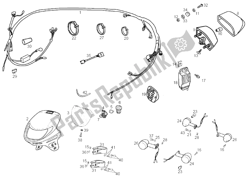 All parts for the Electrical System of the Derbi Senda 50 SM X Race E2 3 Edicion 2007