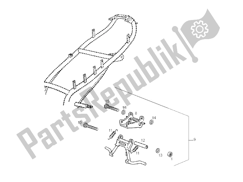 All parts for the Stand/s of the Derbi Atlantis 50 2T Bullet 2010