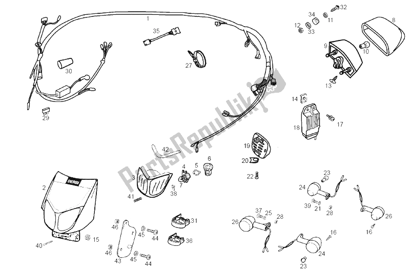 All parts for the Electrical System of the Derbi Senda 50 SM X Trem E2 3 Edicion 2006