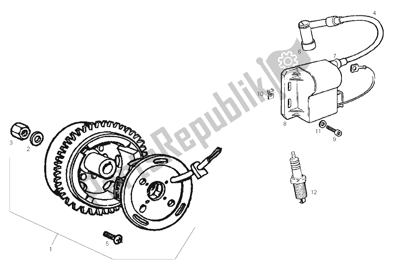 All parts for the Cdi Magneto Assy of the Derbi GPR 50 Racing E2 2A Edicion 2004
