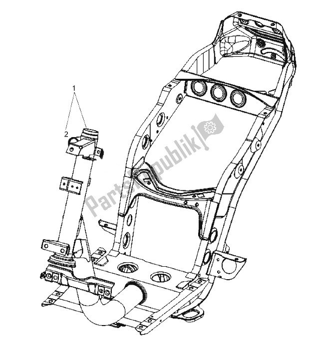 All parts for the Central Stand (2) of the Derbi Boulevard 125 CC 4T E3 2008