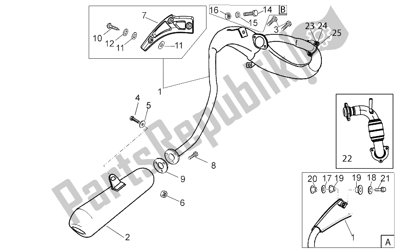 Toutes les pièces pour le Tuyau D'échappement du Derbi Senda 50 R DRD X Treme 2T E2 2010