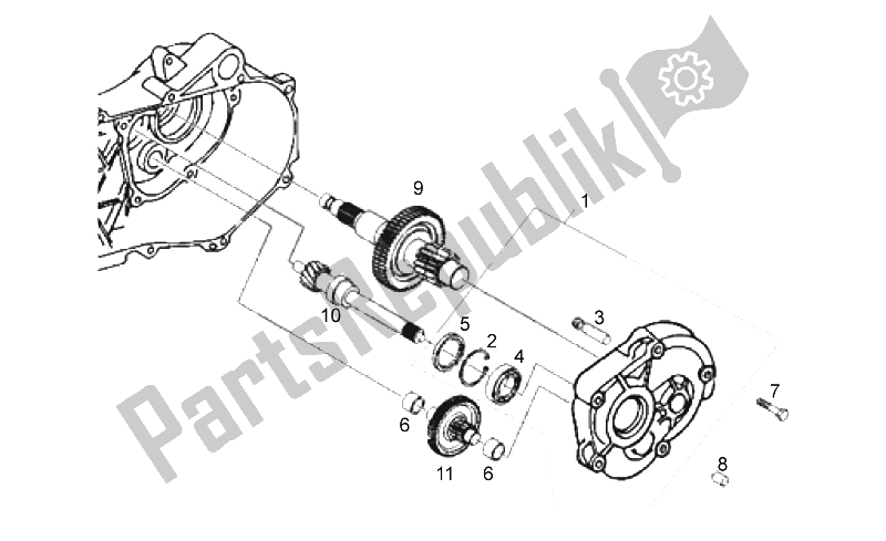 Todas las partes para Transmisión de Derbi Boulevard 50 CC 2T E2 2009