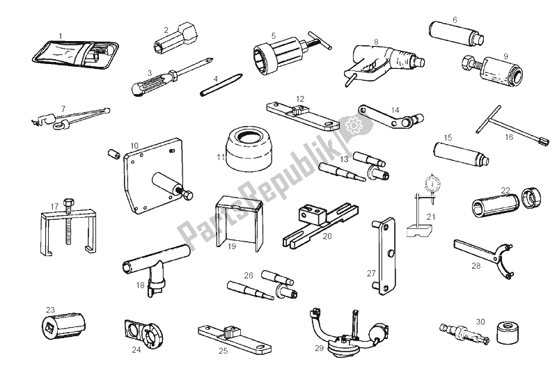 All parts for the Exhaust Pipe of the Derbi GP Series 02 Export 50 2001