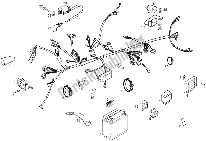 Toutes les pièces pour le Système électrique du Derbi Senda 125 R 4T Baja E3 2007