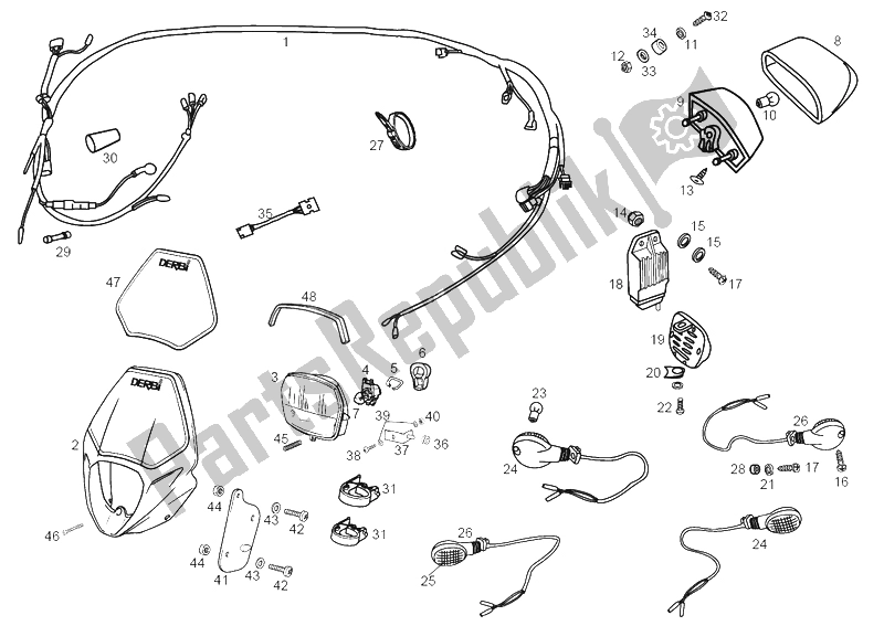 Tutte le parti per il Sistema Elettrico del Derbi Senda 50 R DRD 2A Edicion 2003