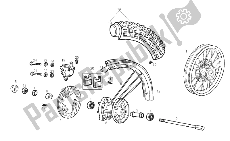 Toutes les pièces pour le Roue Avant du Derbi Senda 50 SM X Race 2T E2 2010