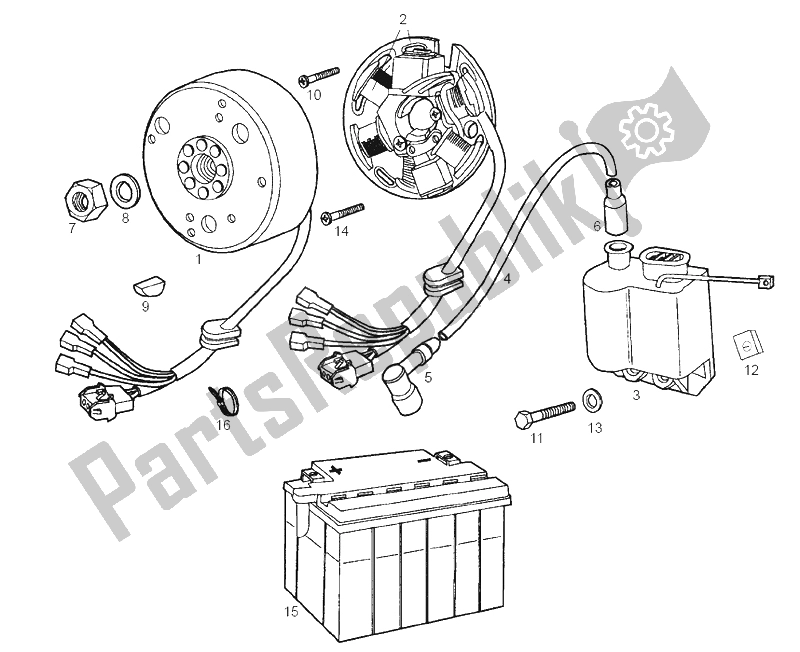 Todas las partes para Cdi Magneto Assy de Derbi Senda 50 R Black Devil 2A Edicion 2003