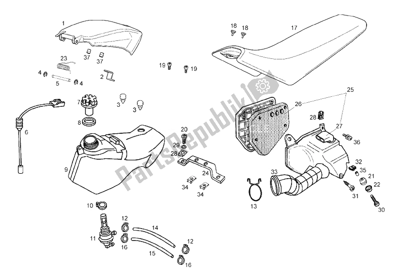 Toutes les pièces pour le Réservoir du Derbi Senda 50 HYP DRD EVO E2 2008