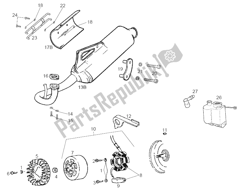 Todas as partes de Cdi Magneto Assy do Derbi Atlantis City 1A Edicion 50 2003