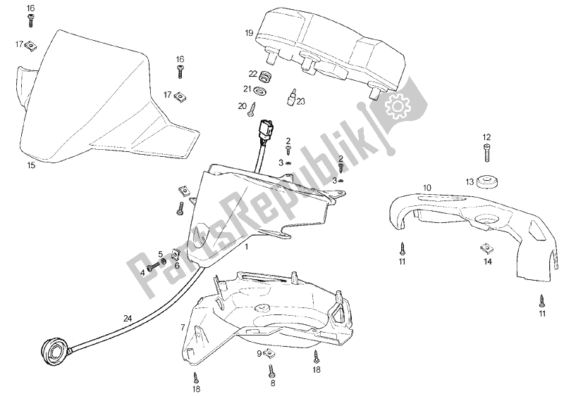 Toutes les pièces pour le Tableau De Bord du Derbi GP1 250 CC E2 3 VER 2006