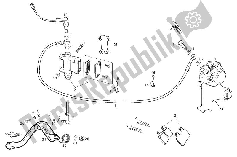 Toutes les pièces pour le Frein Arriere du Derbi Senda 50 SM DRD PRO E2 2005