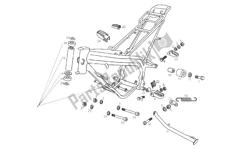 Toutes les pièces pour le Cadre du Derbi Senda 50 R X Race 2T E2 2010