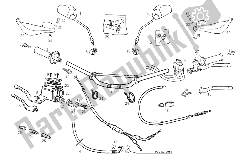 Alle onderdelen voor de Stuur - Controles van de Derbi Senda 50 SM DRD Racing LTD Edition E2 2 Edicion 2005