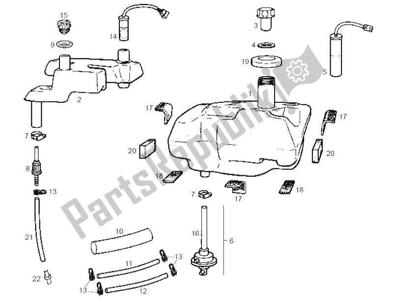 Todas las partes para Tanque de Derbi Atlantis Bullet 1A Edicion 50 2003