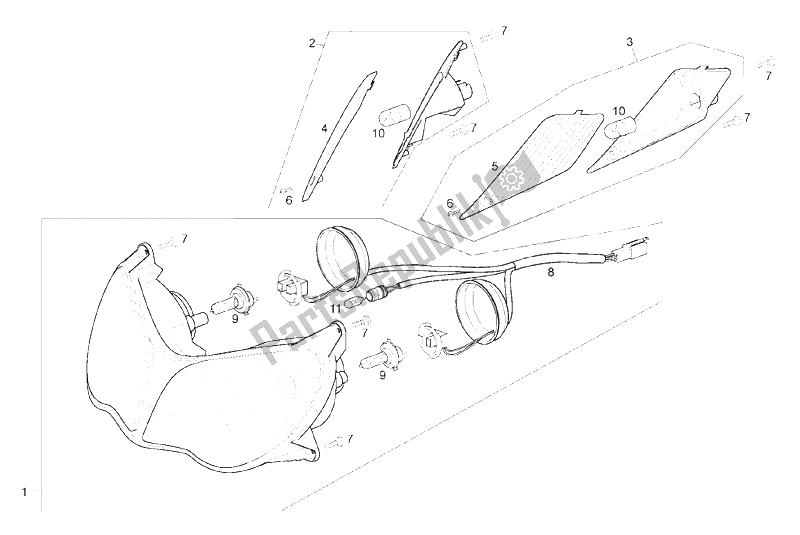 Tutte le parti per il Luci Anteriori del Derbi Rambla 125 CC 250 E3 2007